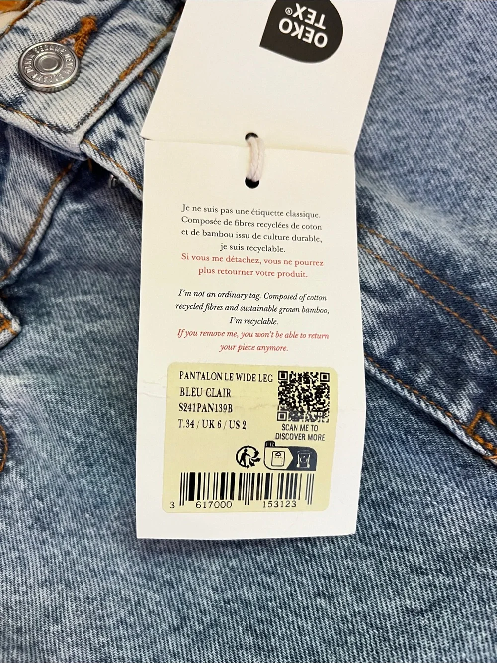 Sezane Wide Leg Jeans - Picture 6 of 6